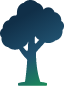 Abstract dark blue and green shape with a gradient background, featuring curved and angular elements blending together.